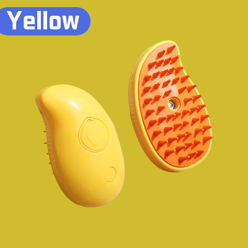 3-in-1 Electric Pet Grooming Brush with Steam Spray - Perfect for Cats and Dogs, Effortless Hair Removal and Relaxing Massage