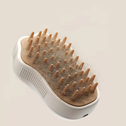 3-in-1 Electric Pet Grooming Brush with Steam Spray - Perfect for Cats and Dogs, Effortless Hair Removal and Relaxing Massage