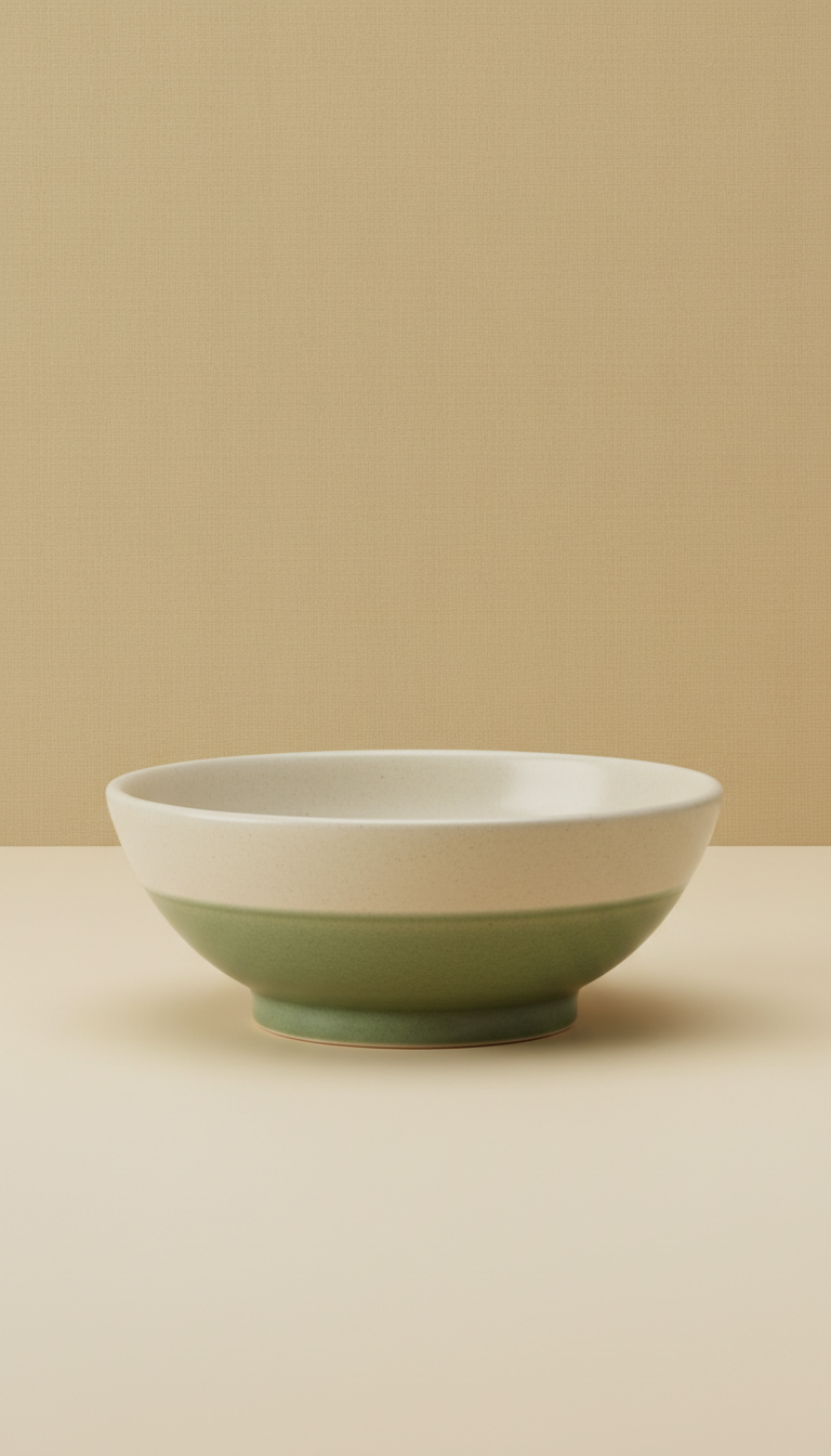 Minimalist Ceramic Pet Bowl in Sage Green