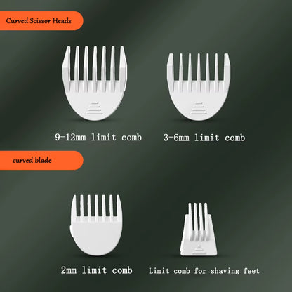 Transform Your Pet's Grooming Routine with the 4-In-1 Rechargeable Electric Pet Grooming Kit – Includes 4 Blades for Effortless Hair Trimming and Nail Grinding!