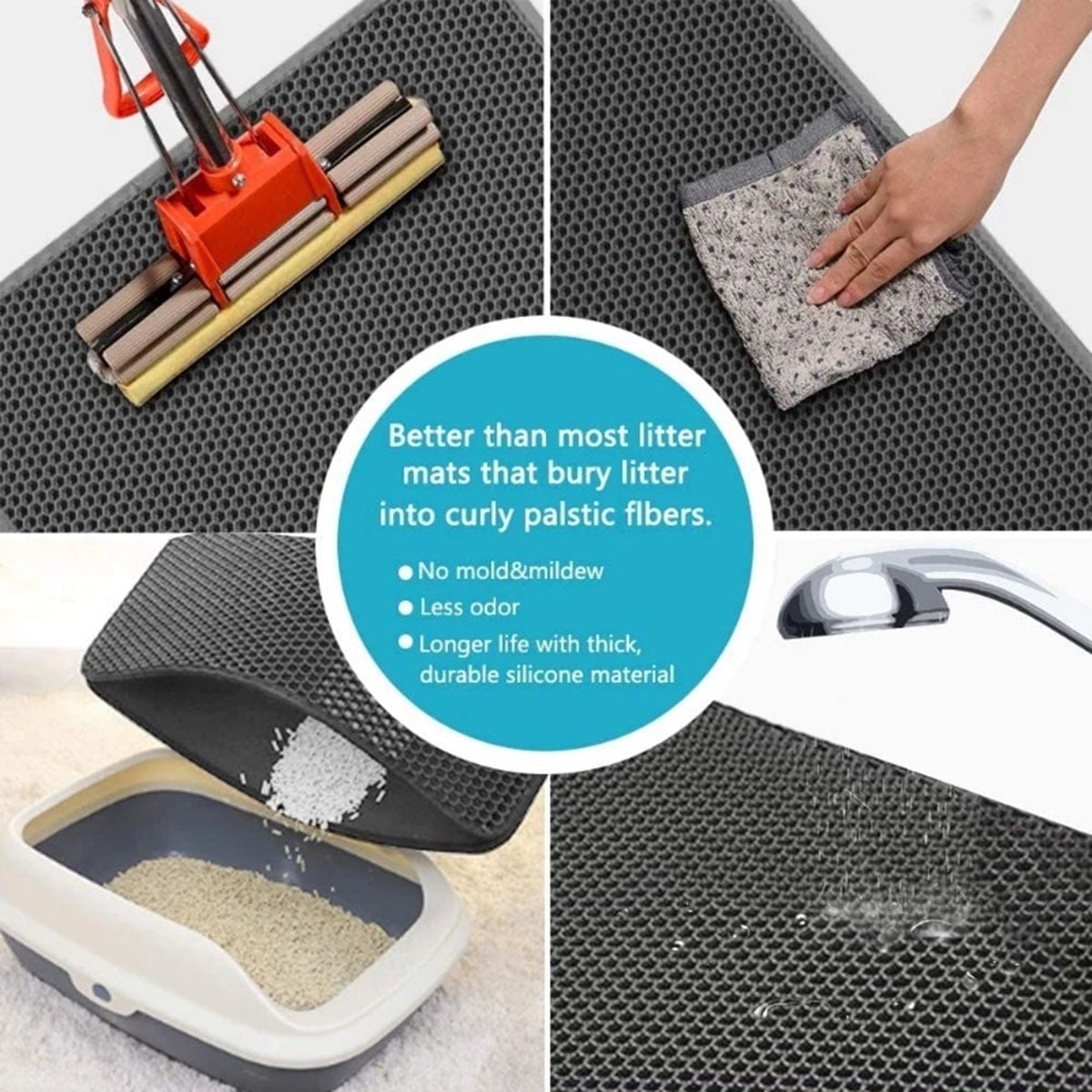 Ultimate Waterproof Cat Litter Trapping Mat - Keep Your Home Clean and Litter-Free!