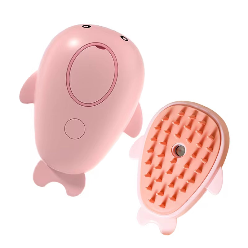 3-in-1 Electric Pet Grooming Brush with Steam Spray - Perfect for Cats and Dogs, Effortless Hair Removal and Relaxing Massage