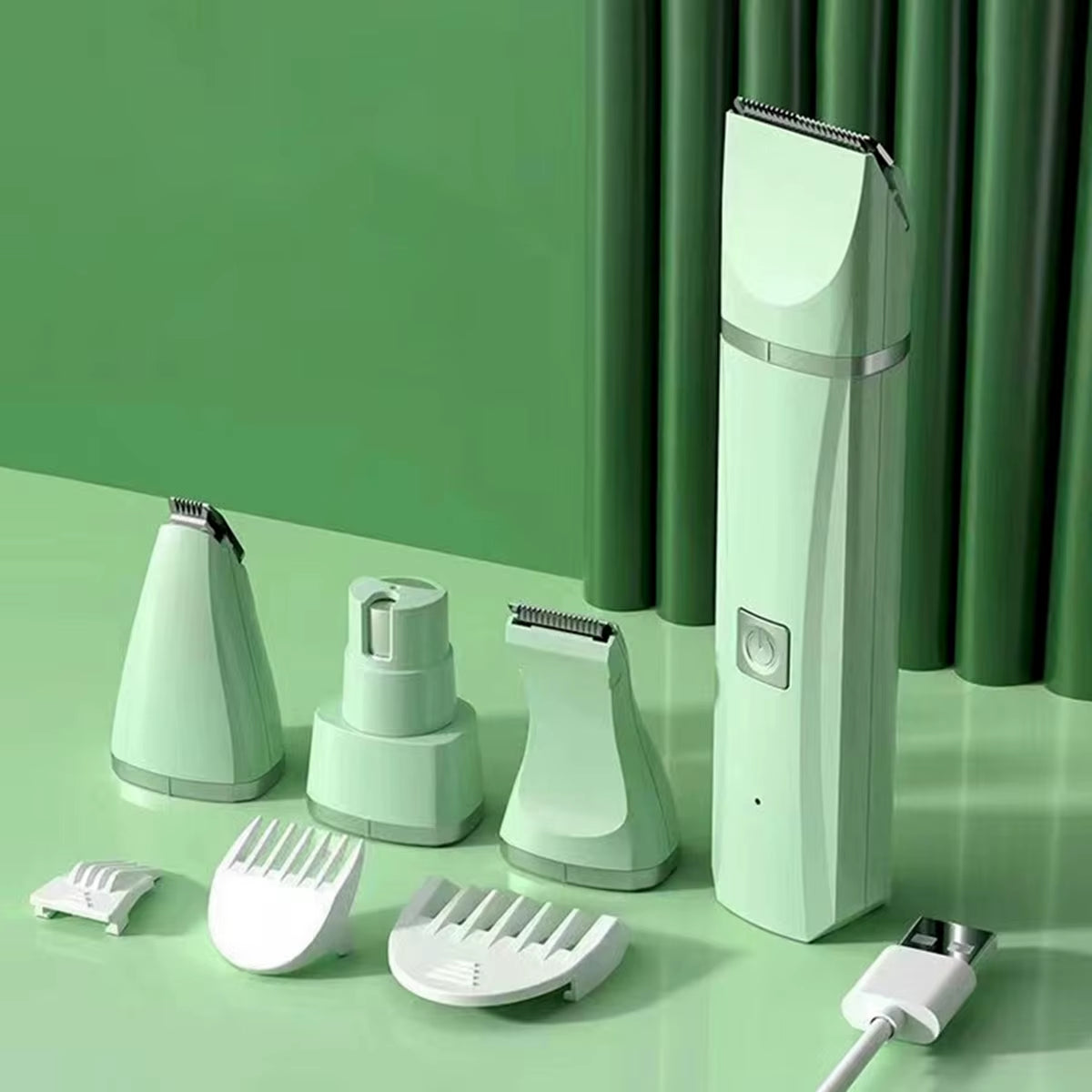 Transform Your Pet's Grooming Routine with the 4-In-1 Rechargeable Electric Pet Grooming Kit – Includes 4 Blades for Effortless Hair Trimming and Nail Grinding!