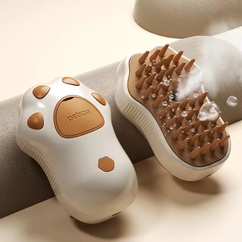 3-in-1 Electric Pet Grooming Brush with Steam Spray - Perfect for Cats and Dogs, Effortless Hair Removal and Relaxing Massage