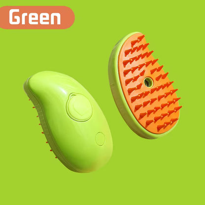 3-in-1 Electric Pet Grooming Brush with Steam Spray - Perfect for Cats and Dogs, Effortless Hair Removal and Relaxing Massage