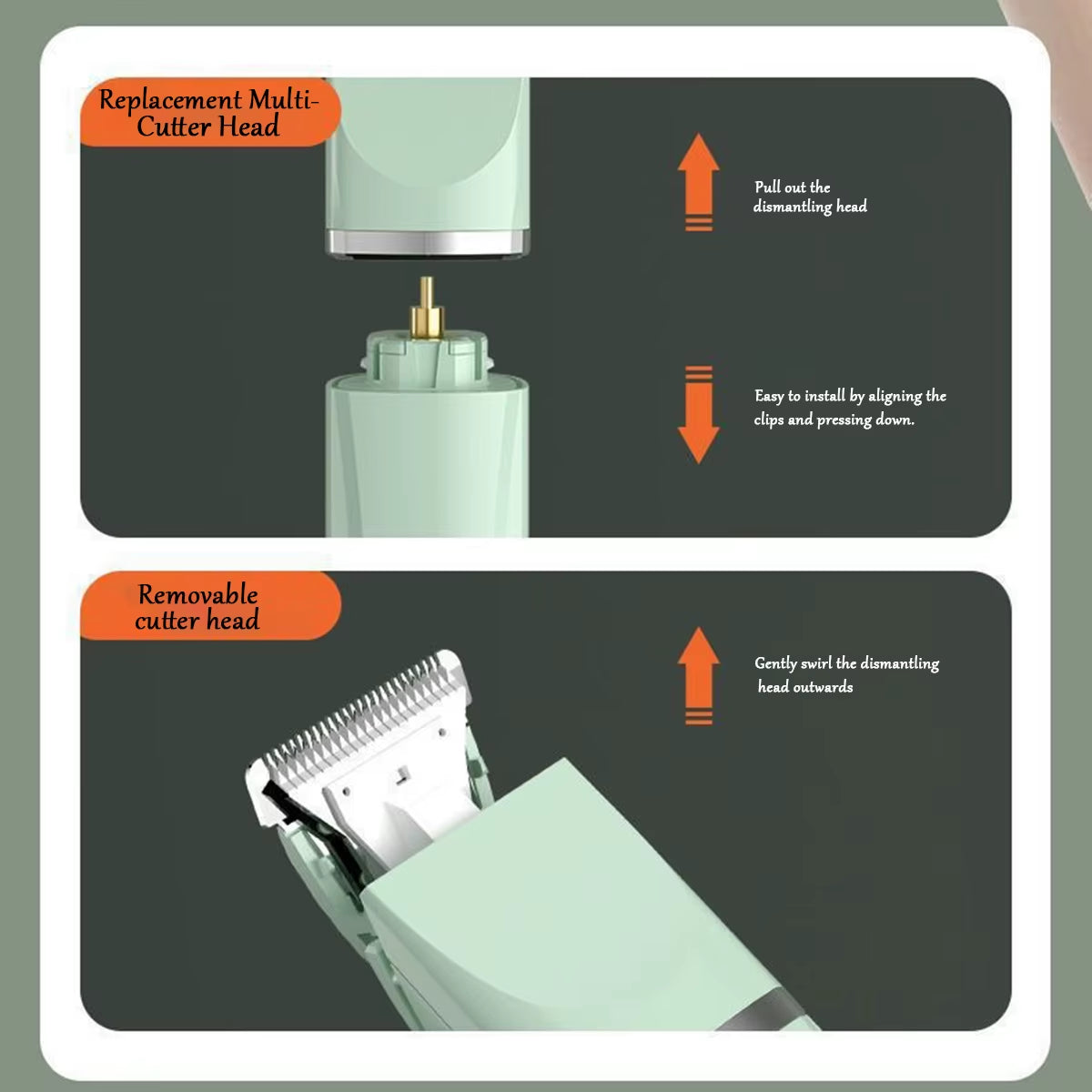 Transform Your Pet's Grooming Routine with the 4-In-1 Rechargeable Electric Pet Grooming Kit – Includes 4 Blades for Effortless Hair Trimming and Nail Grinding!